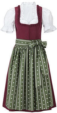 Dirndl-Set mit Bluse und 2 Schürzen