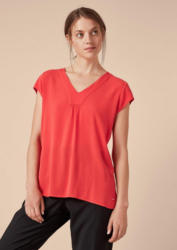 TRIANGLE V-Neck-Bluse aus Crêpe