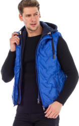 Cipo & Baxx Herren Steppweste mit Muster und Sweatkapuze