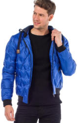 Cipo & Baxx Herren Steppjacke mit Rauten und Sweatkapuze
