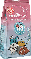 LOV&ED Trockenfutter für Hunde, Rind und Kartoffel