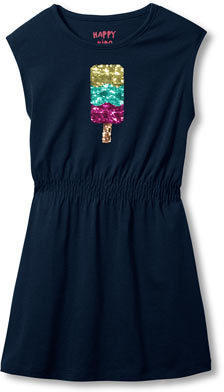 Jerseykleid mit Wendepailletten