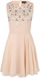 Ausgestelltes Kleid mit Applikationen