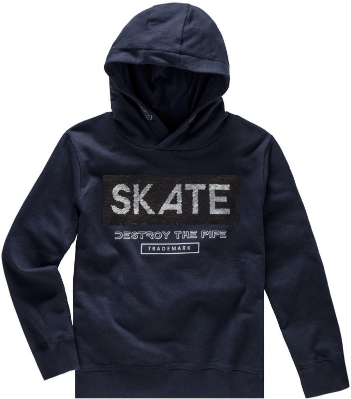 Jungen Kapuzenpullover mit Wendepailletten