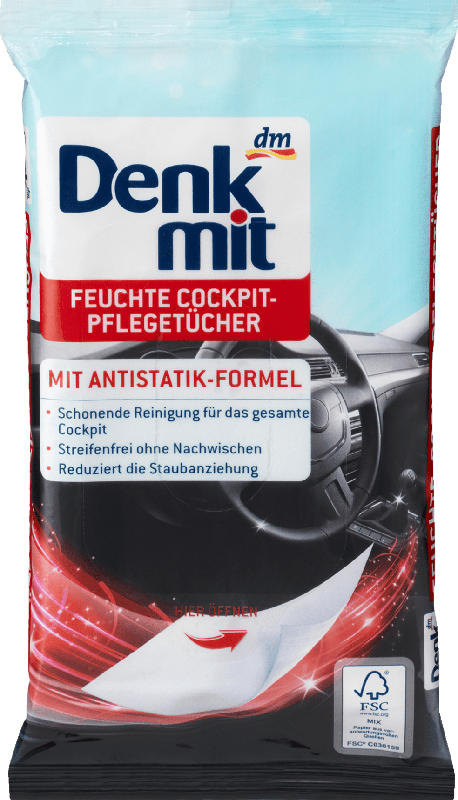 Denkmit Feuchttücher Autopflege