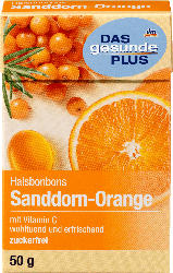 DAS gesunde PLUS Husten-Bonbon, Sanddorn-Orange, zuckerfrei