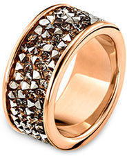 Ring, rosévergoldet, verziert mit Crystal Fine Rocks von Swarovski®