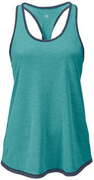 Wende-Top, blau meliert und aqua