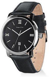 Leder-Armbanduhr