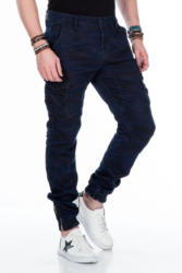 Cipo & Baxx Herren Cargo-Jeans mit Stretch-Bündchen