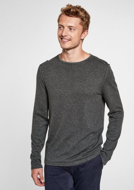 s.Oliver BLACK LABEL Feinstrick-Pulllover mit Seide