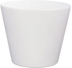 Übertopf weiß glänzend Höhe ca. 14 cm