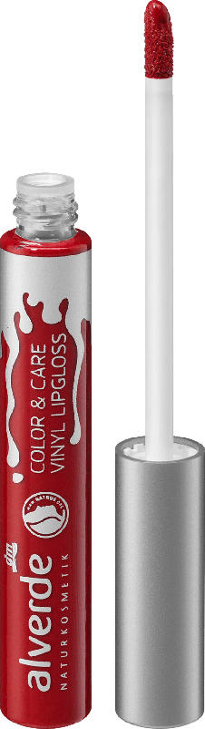 alverde NATURKOSMETIK Color & Care Vinyl Lipgloss 40 paradise red