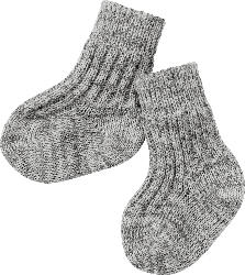 ALANA Baby-Socken, Gr. 18/19, in Bio-Schurwolle, grau, für Mädchen und Jungen