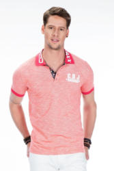 Cipo & Baxx Herren Poloshirt mit melierter Optik