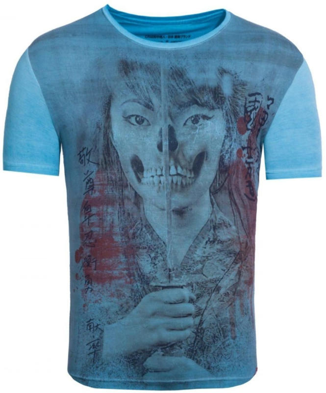 Akito Tanaka Print-Shirt »Geisha Skull«