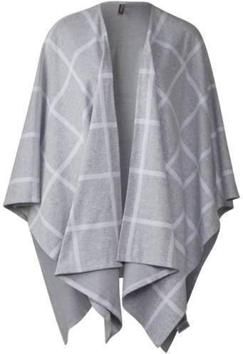 Sweat-Cape im Karo-Look