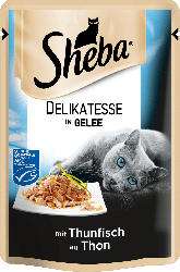 Sheba Nassfutter für Katzen, Delikatesse in Gelee, mit Thunfisch (MSC)
