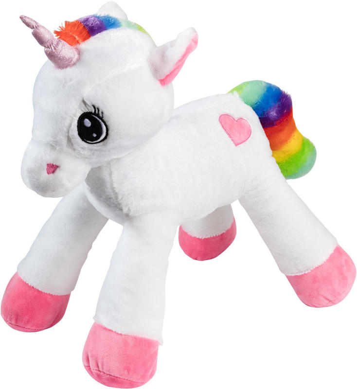 Plüsch Einhorn mit bunter Mähne