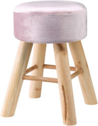 Hocker mit Samtbezug