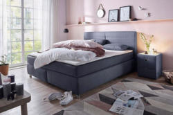 Boxspringbett mit Topper und Zierkissen, in diversen Ausführungen