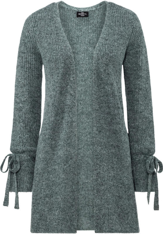 Damen Strickjacke mit Bändern an den Ärmeln
