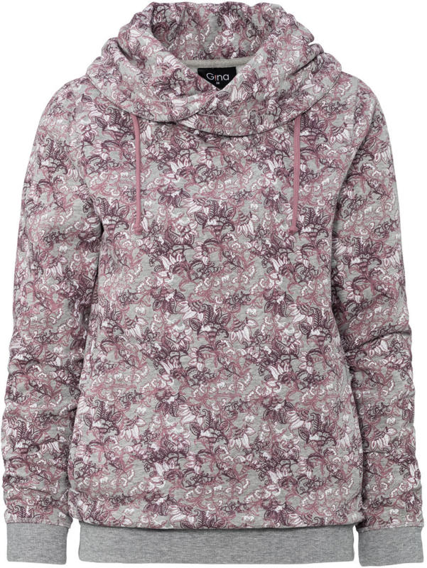 Damen Hoody mit floralem Muster