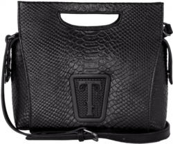 Silvio Tossi Lederhand- und Schultertasche mit Anakonda-Prägung