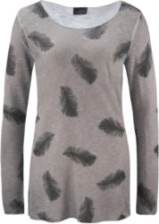 Damen Pullover mit Feder-Print