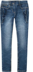 Mädchen Skinny-Jeans mit Rüschen