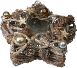 Weihnachtlicher Teelichthalter in Sternform