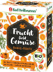Bad Heilbrunner Tee, Frucht liebt Gemüse, Orange & Karotte (15x2,2g)
