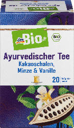 dmBio Früchte- & Kräuter-Tee, Ayurvedischer Tee mit Kakaoschalen, Minze & Vanille (20x2g)