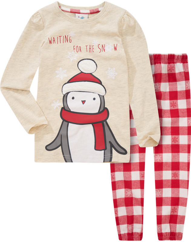 Mädchen Schlafanzug mit Weihnachtsmotiv