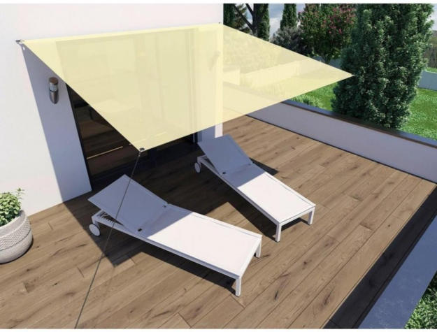 wogibtswas.at - Sonnensegel Rechteck 3x2,5 M Creme € 24,95 statt € 27