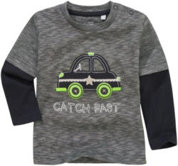 Baby Langarmshirt mit Auto-Applikation