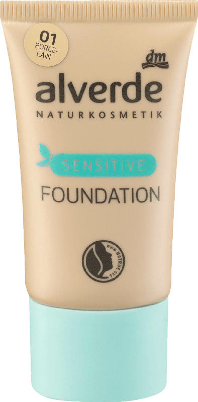 alverde NATURKOSMETIK Make-up Foundation Sensitive Porcelain 01