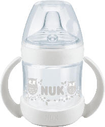 Nuk Trinklernflasche Nature Sense mit Trinktülle aus Silikon, 150ml, ab 6 Monate, weiß