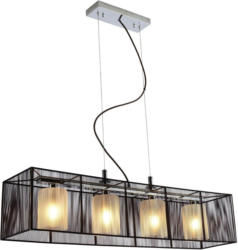 Brilliant Leuchten Cage Pendelleuchte 4flg bronze/nickel