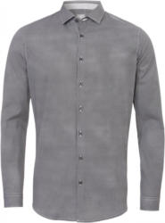 Pure Trend-Business-Hemd City Silver körperbetont