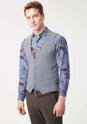 PIERRE CARDIN Sweatweste mit Fischgratmuster - Modern Fit