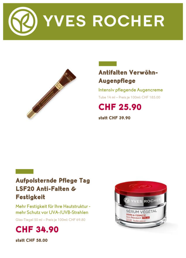 Profital ⏲ Öffnungszeiten für Yves Rocher