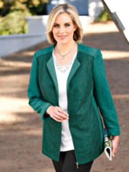 m. collection Blazer in edler Veloursleder-Optik