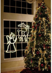 Polarlite LDE-02-005 Fenster-Dekoration Engel Warm-Weiß LED Weiß