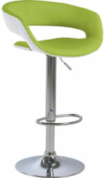 Barhocker In Metall, Textil Weiß, Chromfarben, Limette