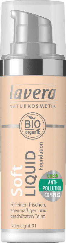 Lavera Make-up SOFT LIQUID FOUNDATION -Ivory Light 01-