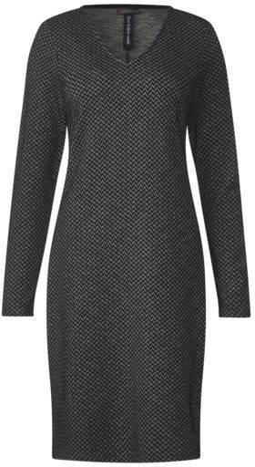 Kleid mit Fischgrätenmuster
