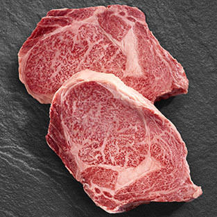 Frisches Kobe/Wagyu Rindersteak aus Japan, Roastbeef oder Entrecote, je 100 g