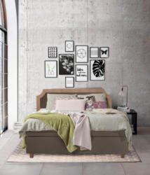 Places of Style Boxspringbett »Classico« mit Holzrahmen, 2 Härtegrade, incl. Topper