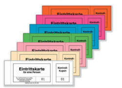 OMEGA DRUCK Eintrittskartenbuch 14 x 5 cm 100 Blatt orange